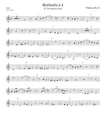 Partition ténor viole de gambe 1, aigu clef, Gradualia I, Byrd, William