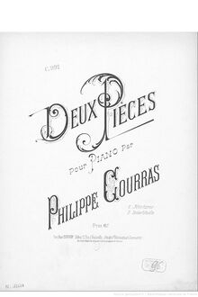 Partition complète, 2 pièces, Op.7, Courras, Philippe