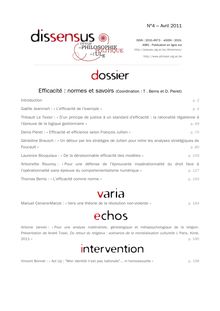 N°4 – Avril 2011 - Service de Philosophie Morale et Politique - ULg