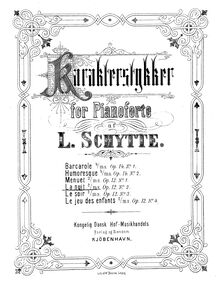 Partition , La nuit, 4 Karakterstykker, Op.12, Schytte, Ludvig