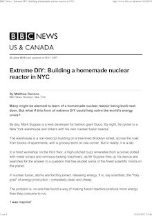 Extreme DIY: Building a homemade nuclear reactor in NYC
