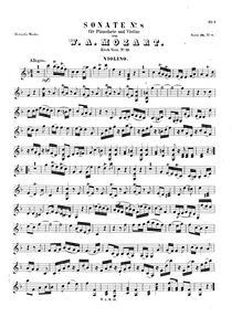 Partition de violon, violon Sonata, Violin Sonata No.8
