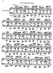 Partition No.11: La Contentezza, 12 Romances en Forme d Études, Op.8