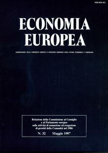 Economia europea. Relazione della Commissione al Consiglio e al Parlamento europeo sulle attività di assunzione ed erogazione di prestiti della Comunità nel 1986, N. 32 Maggio 1987