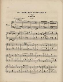 Partition complète, Divertmento capriccioso, Op.81, Dorn, Heinrich Ludwig Egmont