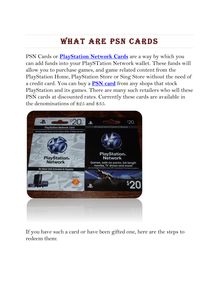 What are PSN Cards