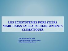 Les écosystèmes forestiers marocains face aux changements climatiques