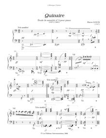Partition Quinaire (Étude de sonorité No.3), 3 Étude de sonorité pour piano