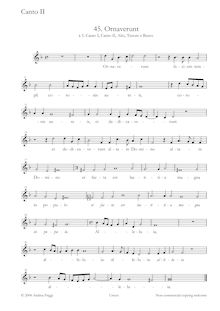 Partition Soprano 2, Ornaverunt à , Canto I, Canto II, Alto, ténor e Basso