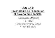 Plan des cours Psycho L5EM