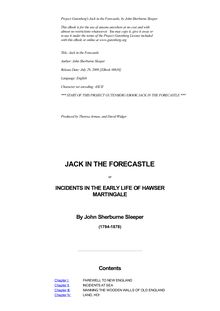 Jack in the Forecastle - or, Incidents in the Early Life of Hawser Martingale