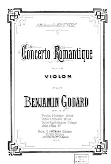 Partition complète, Concerto romantique, Op.35, Godard, Benjamin par Benjamin Godard