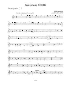 Partition trompette 2, Symphony No.20, B-flat major, Rondeau, Michel par Michel Rondeau