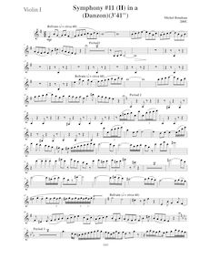Partition violons I, Symphony No.11  Latin , A minor, Rondeau, Michel par Michel Rondeau