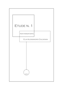 Partition Etude No.1 - partition complète, Etudes, Calderan, Elia Alessandro