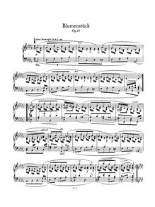 Partition complète, Blumenstück Op.19, D♭ major, Schumann, Robert par Robert Schumann