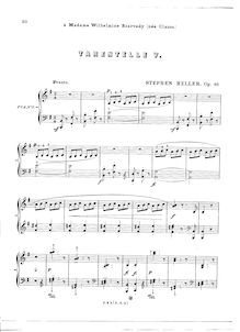 Partition complète, Tarantelle, Op.87, Heller, Stephen