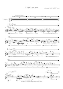 Partition violon 1, ZOOM en, Daniels Torres, Alexander Philip