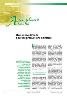 Agriculture : une année difficile pour les productions animales (Octant n° 93)