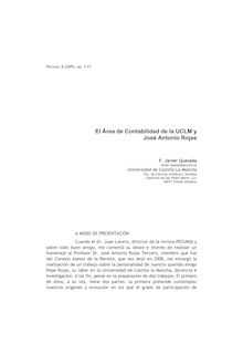 El Área de Contabilidad de la UCLM y José Antonio Rojas