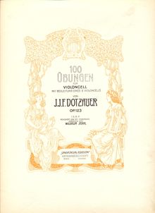Partition violoncelle 2, 100 Etudes, 100 Übungen für Violoncell mit Begleitung eines II Violoncells