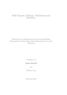 RAF kinases [Elektronische Ressource] : pathway, modulation and modeling / vorgelegt von Armin Robubi
