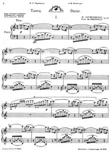 Partition complète, 2 pièces, Op.53, Deux Morceaux, Blumenfeld, Felix
