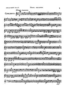 Partition hautbois 2, violoncelle Concerto, Op.27, C major, Wranitzky, Paul