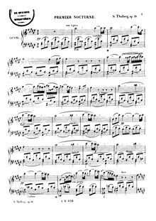 Partition complète, 2 nocturnes, Op.16, Deux nocturnes, Thalberg, Sigismond