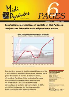 Sous-traitance aéronautique et spatiale en Midi-Pyrénées : conjoncture favorable mais dépendance accrue