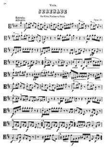 Partition viole de gambe, Serenade, D major, Beethoven, Ludwig van