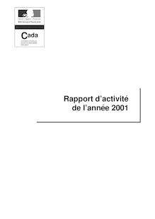 Rapport d activité de l année 2001 de la Commission d accès aux documents administratifs