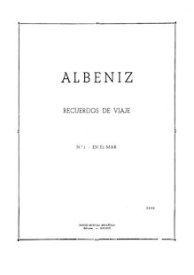 Partition complète, Recuerdos de Viaje, Op.71, Albéniz, Isaac par Isaac Albéniz