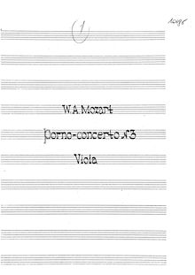 Partition altos, cor Concerto, E♭ major, Mozart, Wolfgang Amadeus par Wolfgang Amadeus Mozart