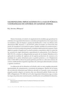 Salmonelosis: implicaciones en la salud pública y estrategias de control en sanidad animal