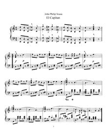 Partition complète, El Capitan (march), C major/F major, Sousa, John Philip par John Philip Sousa