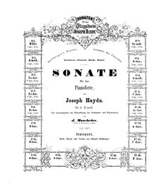 Partition complète, Piano Sonata No.34 en e minor, Haydn, Joseph