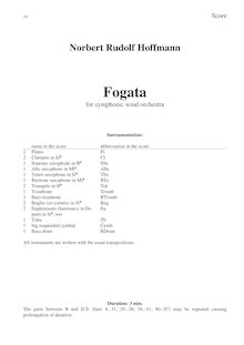 Partition compléte (anglais notes), Fogata, Hoffmann, Norbert Rudolf