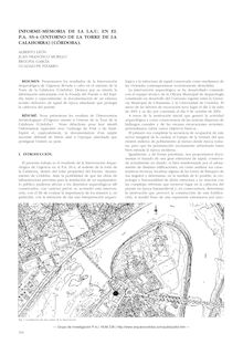 Informe-Memoria de la I.A.U. en el P.A. SS-4 (Entorno de la Torre de la Calahorra) (Córdoba)
