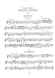 Partition violon 2, L ancien régime,  No.1, Petite suite, G major