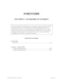 Foresterie : glossaire et lexique bilingue (anglais-français et français-anglais)
