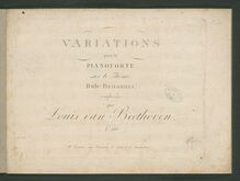 Partition complète, 5 Variations on  Rule Britannia  WoO 79, Beethoven, Ludwig van