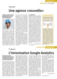 L intronisation Google Analytics - Une agence « nouvelle »
