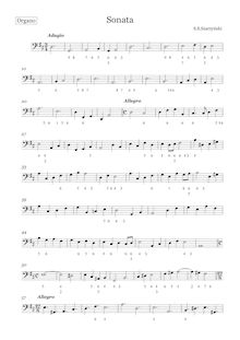 Partition Basso continuo (Organo), Sonata a due violini con basso pro organo