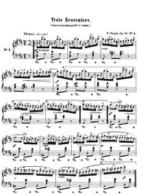 Partition complète, 3 Ecossaises, Chopin, Frédéric