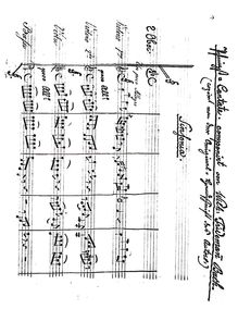 Partition , Sinfonia, Ertönet, ihr seligen Völker, F.88, Whitsun Cantata
