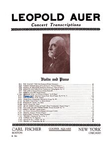 Partition couverture couleur, Concert-Etudes, Popper, David