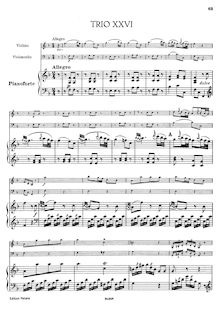 Partition de piano, Piano Trio en F Major, F major, Haydn, Joseph