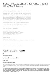 Ruth Fielding of the Red Mill - Or, Jasper Parloe s Secret