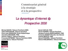 La dynamique d’internet Prospective 2030 (CGSP) - Presentation